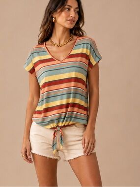 NWT Style & Co Tie Front Top